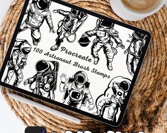 100 Astronaut Brush Stamps | Procreate Astronaut Brush Stamps | Astronaut Procreate Stamps | Procreate Astronaut Stamps | Procreate Stamps
