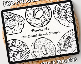 100 Donut Brush Stamps | Procreate Donut Brush Stamps | Donut Procreate Stamps | Procreate Donut Stamps | Procreate Donut | Procreate Stamps