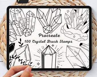100 Crystal Brush Stamps | Procreate Crystal Brush Stamps | Crystal Procreate Stamps | Procreate Crystal Stamps | Procreate Crystal