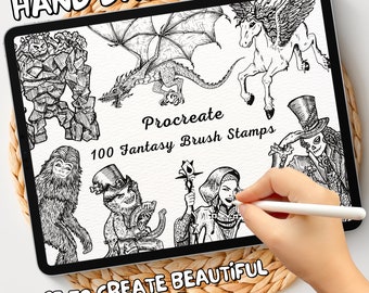 100 Fantasy Brush Stamps | Procreate Fantasy Brush Stamps | Fantasy Procreate Stamps | Procreate Fantasy Stamps | Procreate Fantasy