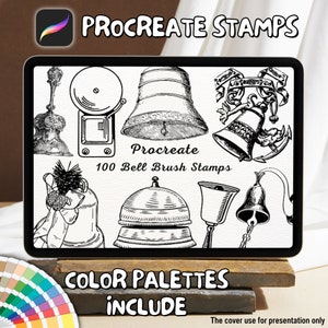 100 Bell Brush Stamps | Procreate Bell Brush Stamps | Bell Procreate Stamps | Procreate Bell Stamps | Procreate Bell | Procreate Stamps