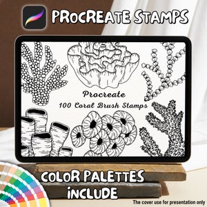 100 Korallen Pinselstempel | Procreate Coral Brush Stamps | Coral Procreate Stempel | Procreate Coral Stempel | Koralle zeugen | Stempel zeugen