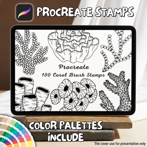 100 Coral Brush Stamps | Procreate Coral Brush Stamps | Coral Procreate Stamps | Procreate Coral Stamps | Procreate Coral | Procreate Stamps