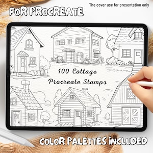 100 Cottage Brush Stamps | Procreate Cottage Brush Stamps | Cottage Procreate Stamps | Procreate Cottage Stamps | Procreate Cottage