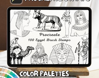 100 Egypt Brush Stamps | Procreate Egypt Brush Stamps | Egypt Procreate Stamps | Procreate Egypt Stamps | Procreate Egypt | Procreate Stamps
