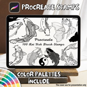 100 Koi Fish Brush Stamps | Procreate Koi Fish Brush Stamps | Koi Fish Procreate Stamps | Procreate Koi Fish Stamps | Procreate Koi Fish