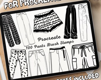 100 Pants Brush Stamps | Procreate Pants Brush Stamps | Pants Procreate Stamps | Procreate Pants Stamps | Procreate Pants | Procreate Stamps