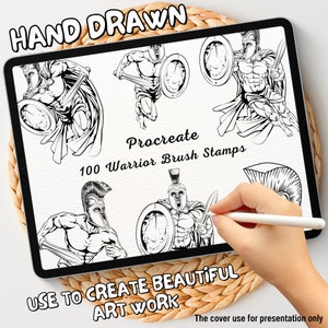 100 Warrior Brush Stamps | Procreate Warrior Brush Stamps | Warrior Procreate Stamps | Procreate Warrior Stamps | Procreate Warrior