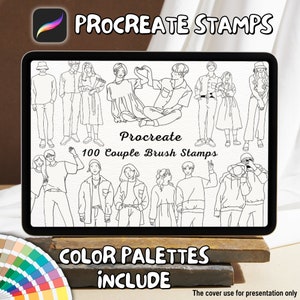 100 Couple Brush Stamps | Procreate Couple Brush Stamps | Couple Procreate Stamps | Procreate Couple Stamps | Procreate Couple
