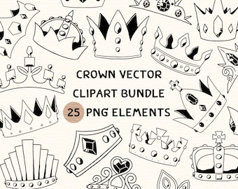 Crown Vector Clipart Bundle | Crown Vector Clipart | Crown Clipart | Crown Png Clipart | Crown Png | Crown Png Format | Crown Png Bundle
