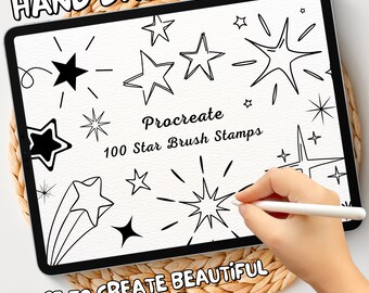 100 Star Brush Stamps | Procreate Star Brush Stamps | Star Procreate Stamps | Procreate Star Stamps | Procreate Star | Procreate Stamps