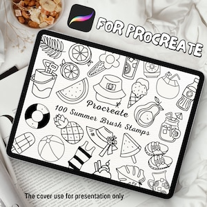 100 Summer Brush Stamps | Procreate Summer Brush Stamps | Summer Procreate Stamps | Procreate Summer Stamps | Procreate Summer