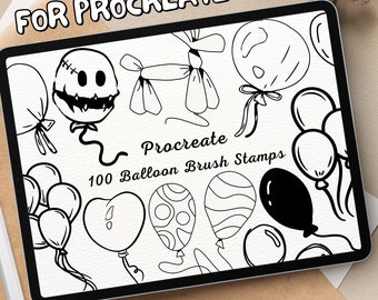 100 Balloon Brush Stamps | Procreate Balloon Brush Stamps | Balloon Procreate Stamps | Procreate Balloon Stamps | Procreate Balloon