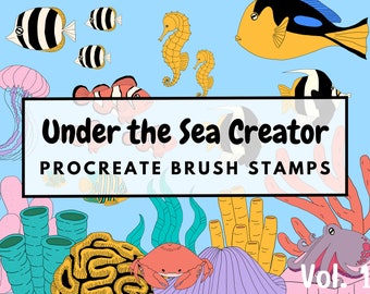 Under the Sea Creator Brush Stamps | Procreate Under the Sea Creator Brush Stamps | Under the Sea Creator Procreate Stamps
