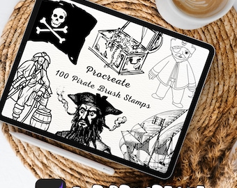 100 Pirate Brush Stamps | Procreate Pirate Brush Stamps | Pirate Procreate Stamps | Procreate Pirate Stamps | Procreate Pirate