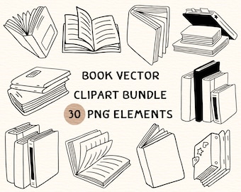 Book Vector Clipart Bundle | Book Vector Clipart | Book Clipart | Book Png Clipart | Book Png | Book Png Format | Book Png Bundle