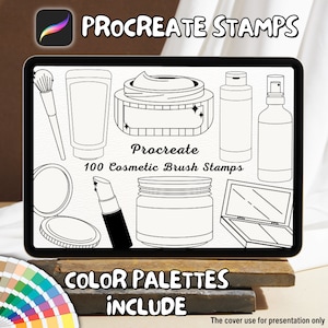 100 Cosmetic Brush Stamps | Procreate Cosmetic Brush Stamps | Cosmetic Procreate Stamps | Procreate Cosmetic Stamps | Procreate Cosmetic