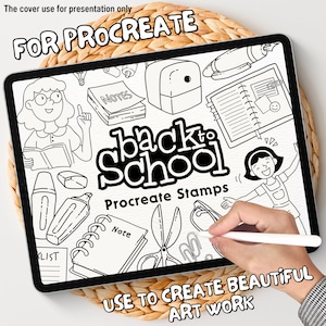 100 Back to School Brush Stamps | Procreate Back to School Brush Stamps | Back to School Procreate Stamps | Procreate Back to School Stamps