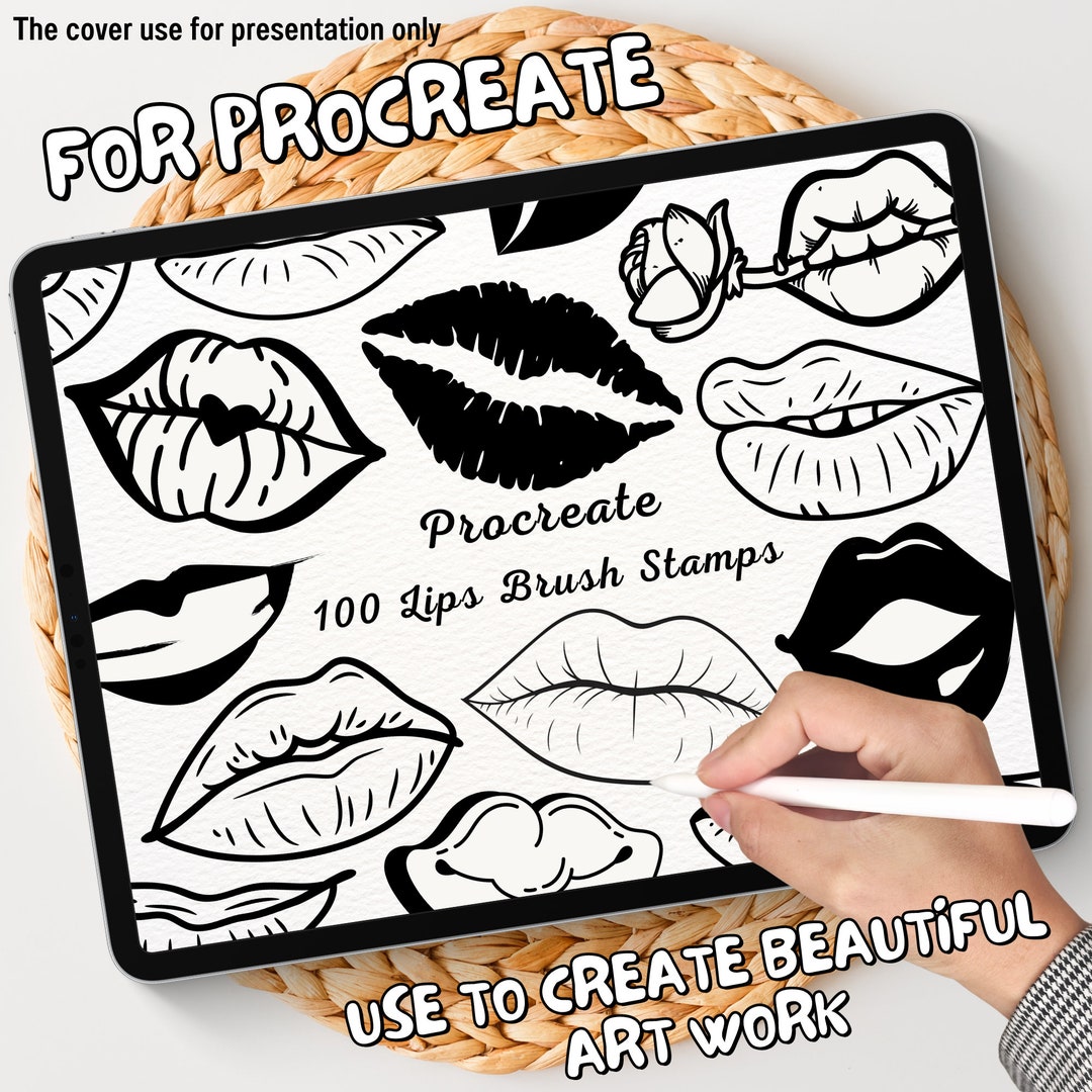 Procreate Lips 100 Lips Brush Stamps | Procreate Lips Brush Stamps | Lips Procreate ...