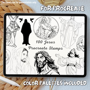 100 Jesus Brush Stamps | Procreate Jesus Brush Stamps | Jesus Procreate Stamps | Procreate Jesus Stamps | Procreate Jesus | Procreate Stamps