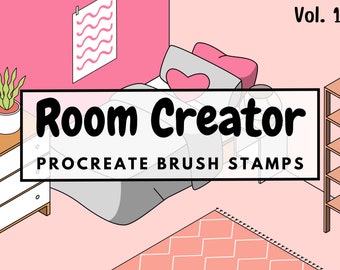 Room Creator Brush Stamps | Procreate Room Creator Brush Stamps | Room Creator Procreate Stamps | Procreate Room Creator Stamps