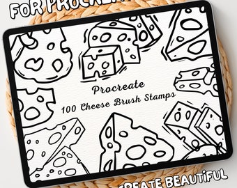 100 Cheese Brush Stamps | Procreate Cheese Brush Stamps | Cheese Procreate Stamps | Procreate Cheese Stamps | Procreate Cheese
