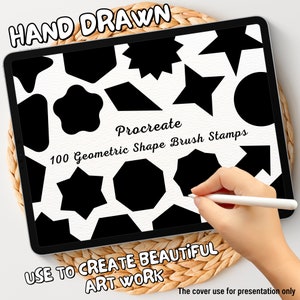100 Geometric Shape Brush Stamps | Procreate Geometric Shape Brush Stamps | Geometric Shape Procreate Stamps | Procreate Geometric Shape