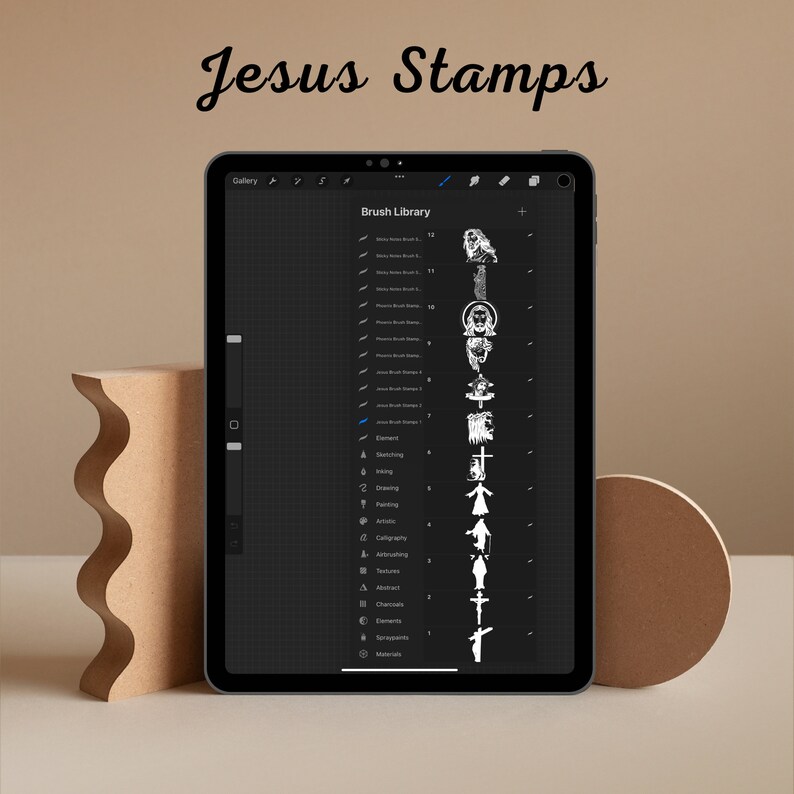 100 Jesus Brush Stamps | Procreate Jesus Brush Stamps | Jesus Procreate ...