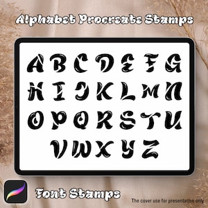 Alphabet Brush Stamps | Procreate Alphabet Brush Stamps | Alphabet Procreate Stamps | Procreate Alphabet Stamps | Procreate Alphabet