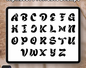 Alphabet Brush Stamps | Procreate Alphabet Brush Stamps | Alphabet Procreate Stamps | Procreate Alphabet Stamps | Procreate Alphabet