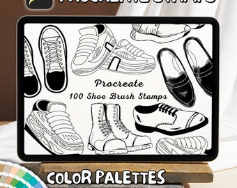 100 Shoe Brush Stamps | Procreate Shoe Brush Stamps | Shoe Procreate Stamps | Procreate Shoe Stamps | Procreate Shoe | Procreate Stamps