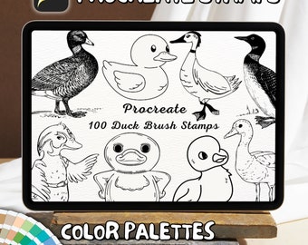 100 Duck Brush Stamps | Procreate Duck Brush Stamps | Duck Procreate Stamps | Procreate Duck Stamps | Procreate Duck | Procreate Stamps