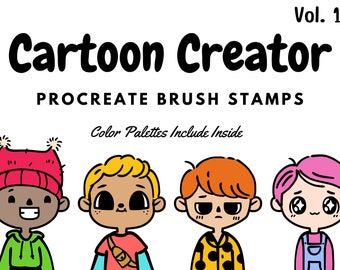 Cartoon Creator Brush Stamps | Procreate Cartoon Creator Brush Stamps | Cartoon Creator Procreate Stamps | Procreate Cartoon Creator Stamps