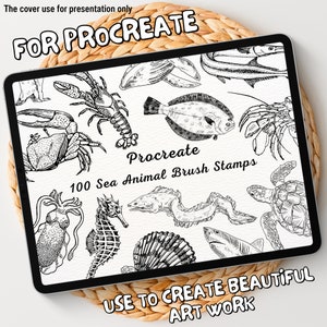 100 Sea Animal Brush Stamps | Procreate Sea Animal Brush Stamps | Sea Animal Procreate Stamps | Procreate Sea Animal Stamps