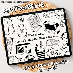 100 90&#39;s Doodle Brush Stamps | Procreate 90&#39;s Doodle Brush Stamps | 90&#39;s Doodle Procreate Stamps | Procreate 90&#39;s Doodle Stamps