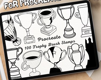 100 Trophy Brush Stamps | Procreate Trophy Brush Stamps | Trophy Procreate Stamps | Procreate Trophy Stamps | Procreate Trophy | Procreate