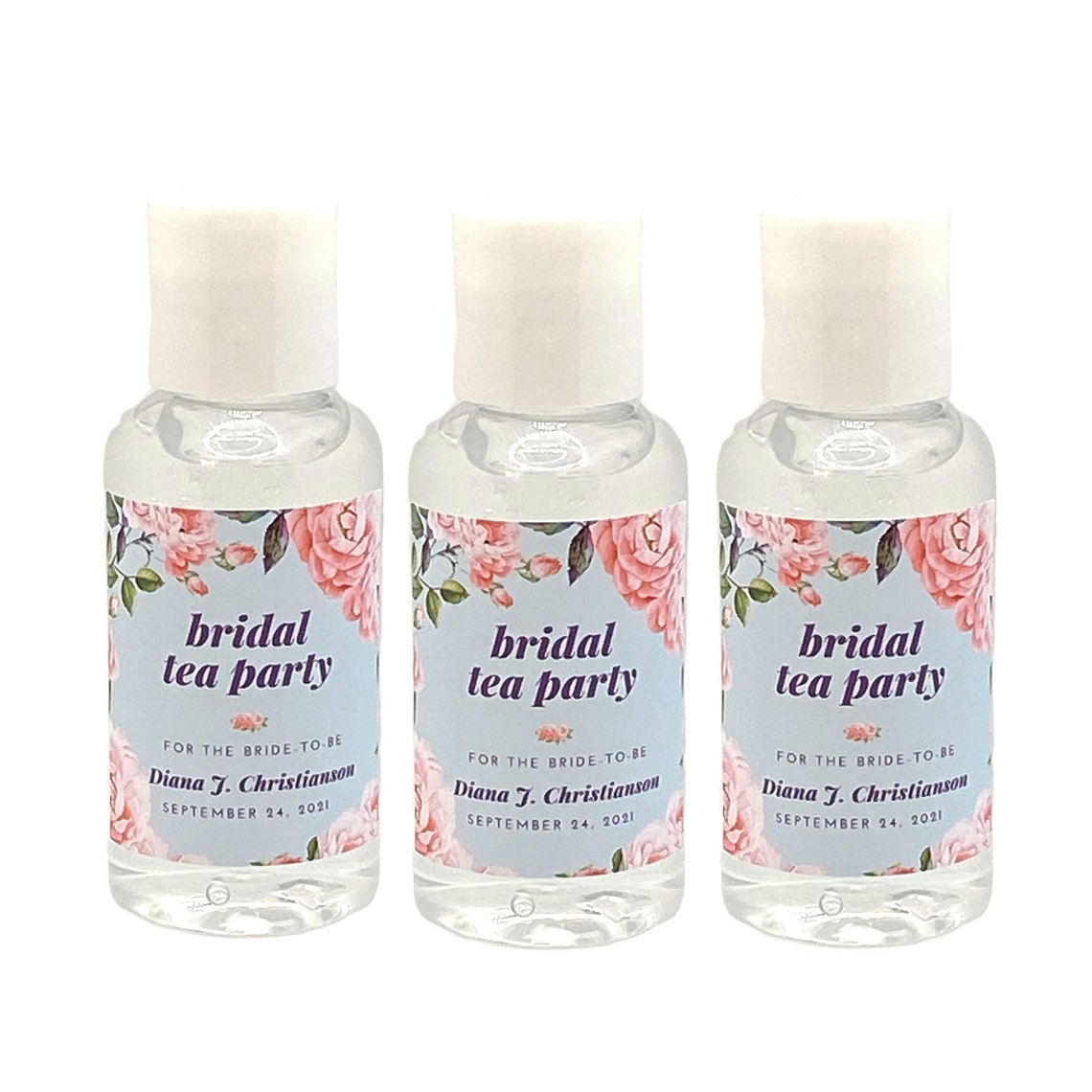 Wedding Shower Favors Hand Sanitizer Labels w/2 oz Bottles