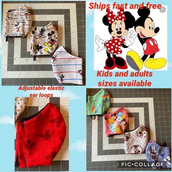 Mickey Minnie Face Masks | Etsy