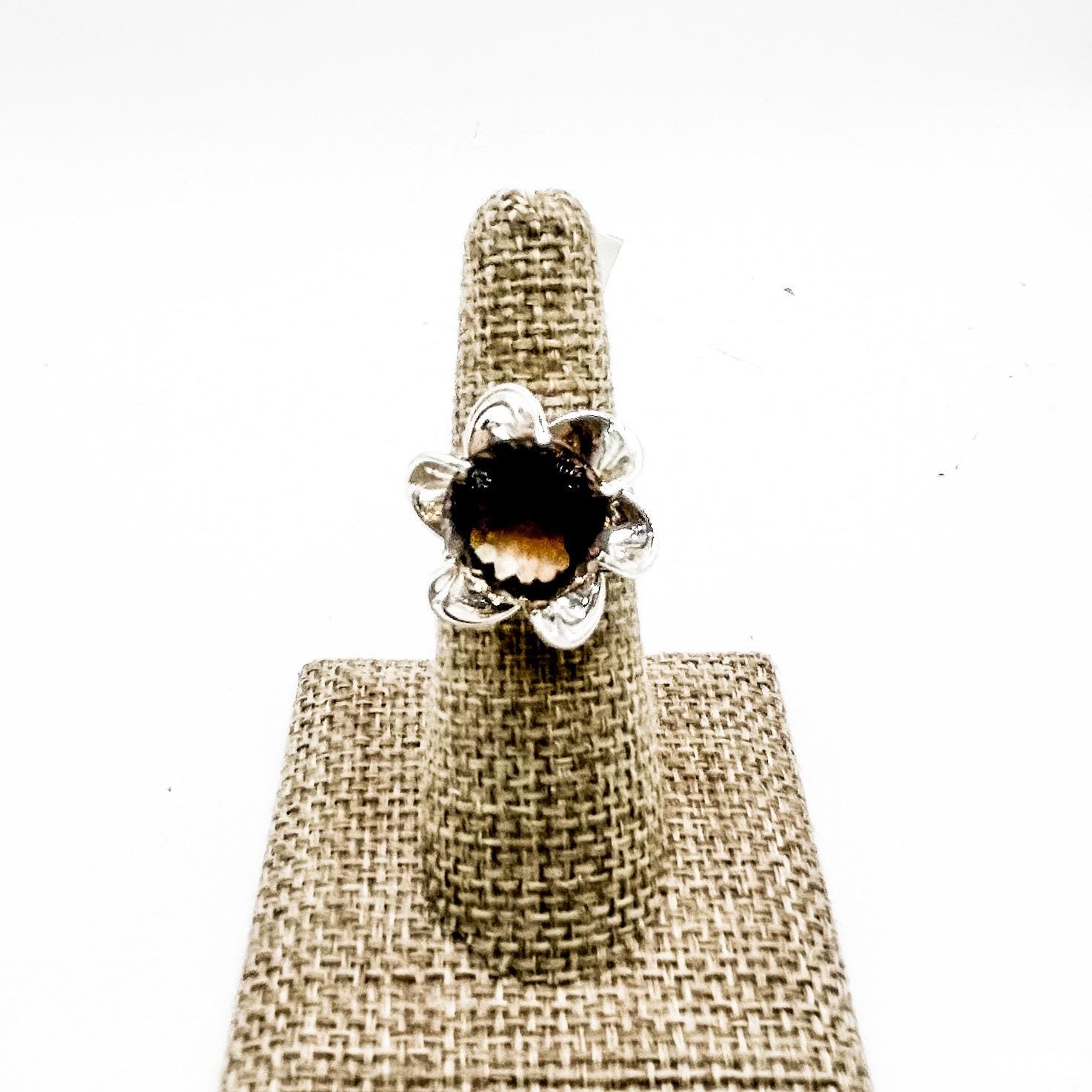 TEN H.S RING SILVER STONE