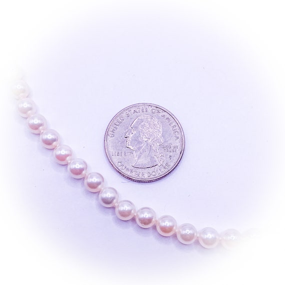 Vintage Akoya Cultured Pearl 5.5/6mm Necklace wit… - image 3