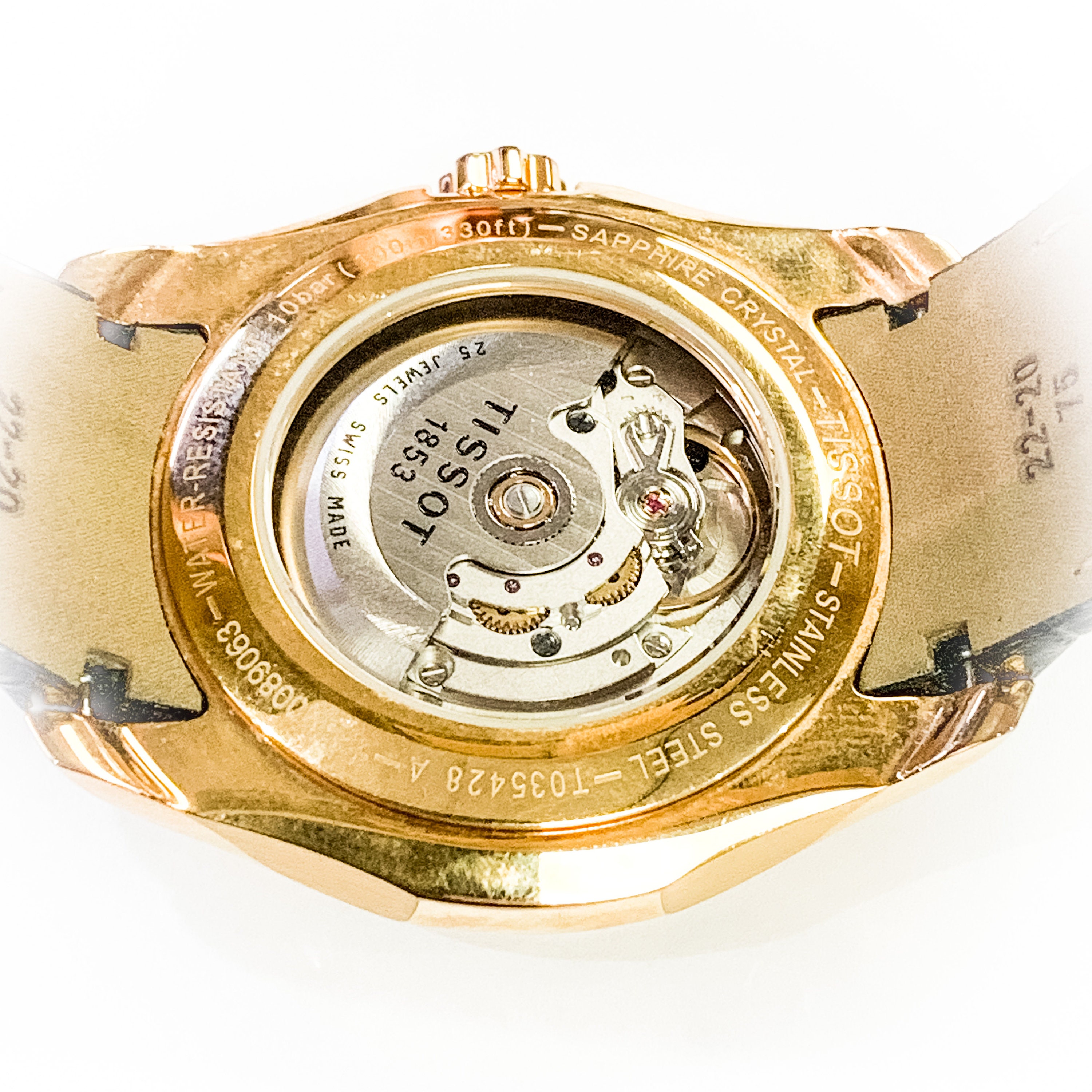 Tissot T Trend Couturier Reloj suizo automatico en tono dorado T035428 Etsy Mexico