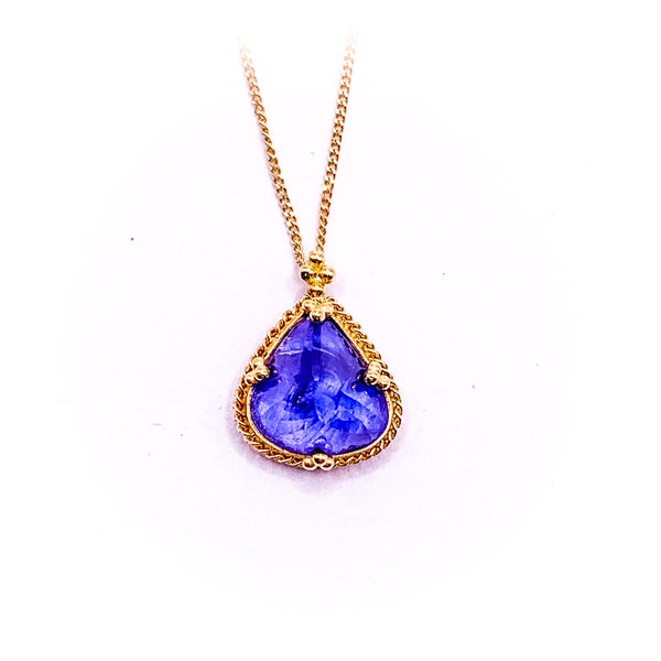 Amani 18k Yellow Gold Tanzanite Necklace