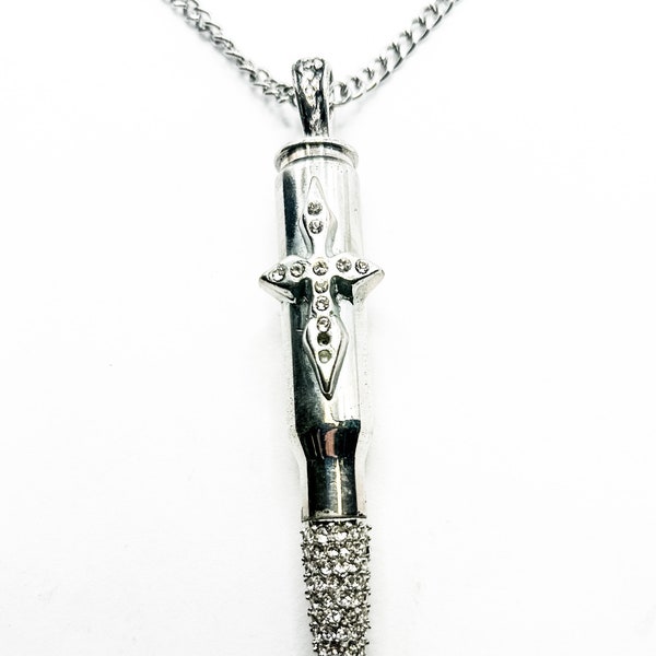Bullet's For Peace Necklace Cross with Crystals