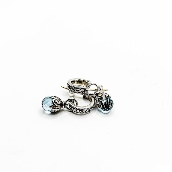 Estate John Hardy Earrings 18k and Sterling Silver With Blue Topaz Etsy Ireland