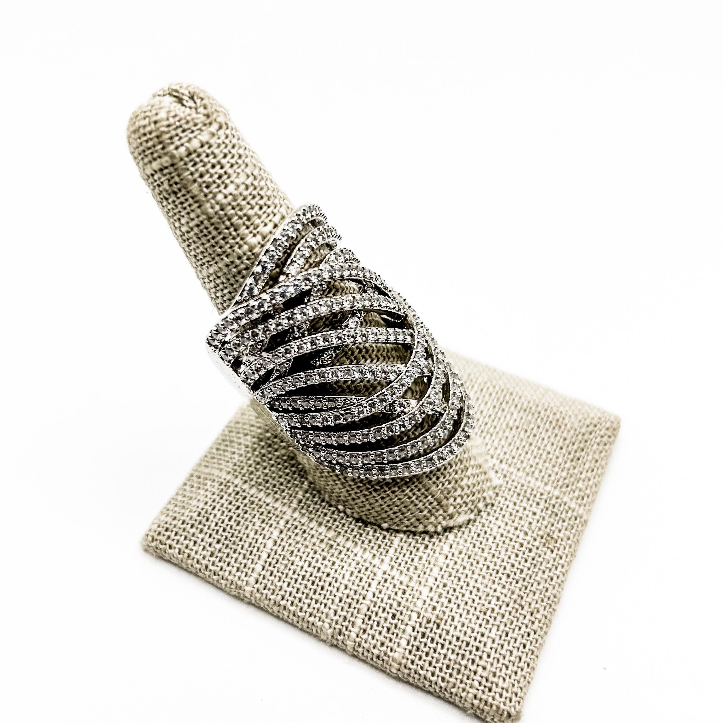 Buy Estate Seta Designer Crystal Ring Size 10 Online in India