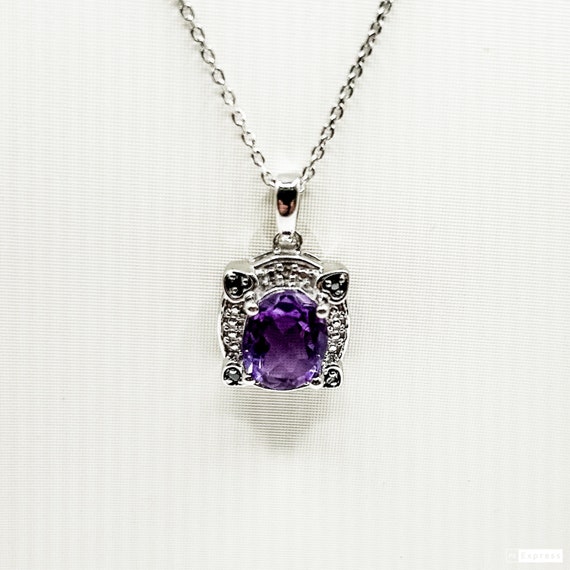 Sterling Silver Amethyst Necklace - image 2