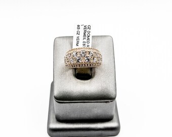 Nachlass-Gold-Vermeil-Ring mit CZ-Größe 6