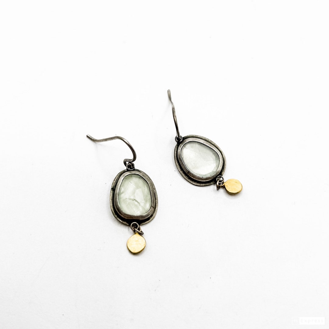 Ananda Khalsa Rosecut Black Diamond Stud Earrings