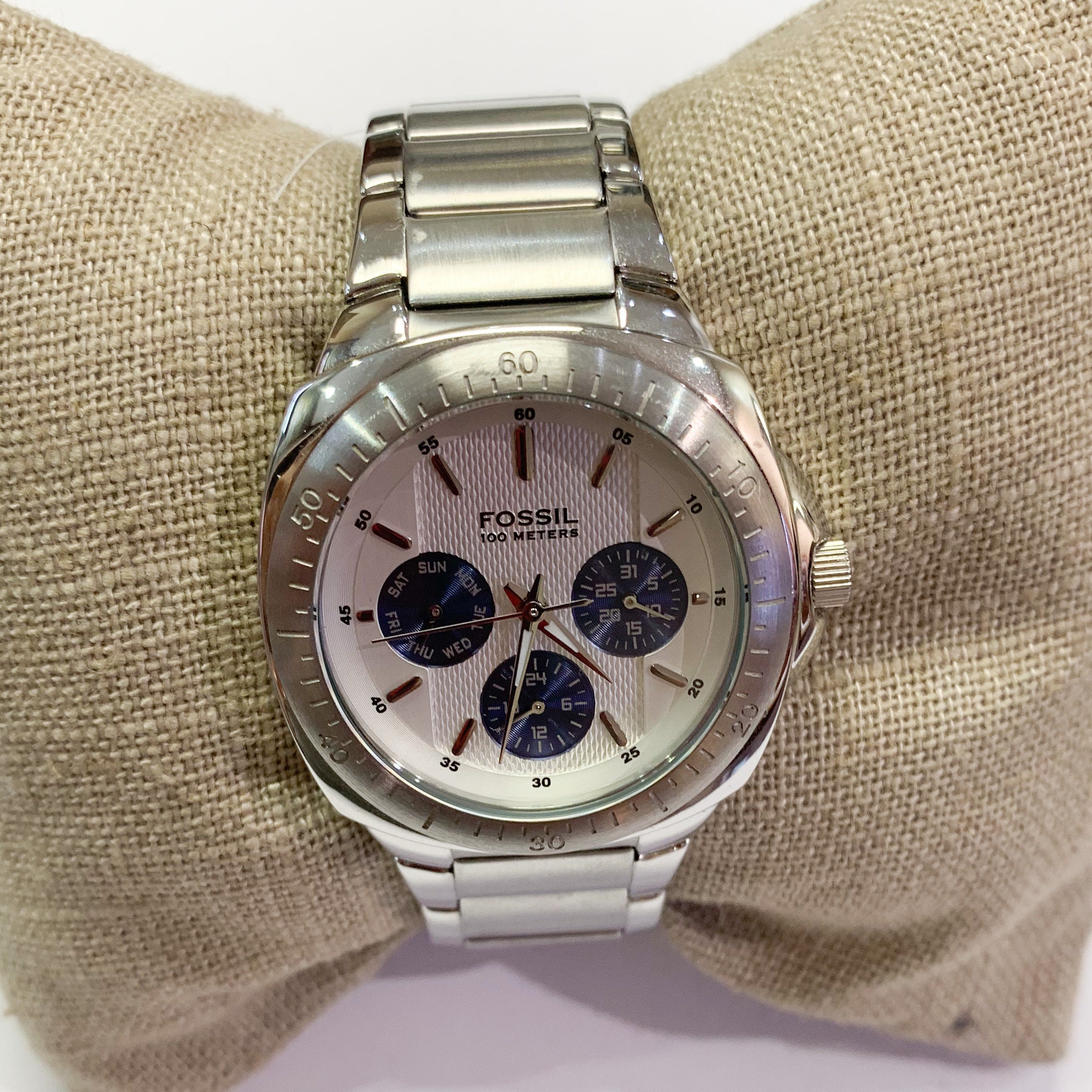 Fossil Blue Watch Etsy