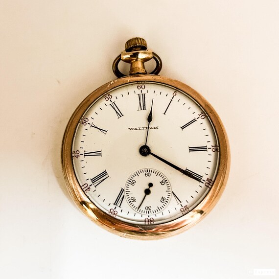 Estate Waltham Gold Filled Pocket Watch 48mm Canada
